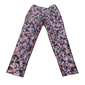 J crew sz 2 Floral Bottoms pink micro flowers pattern good used condition